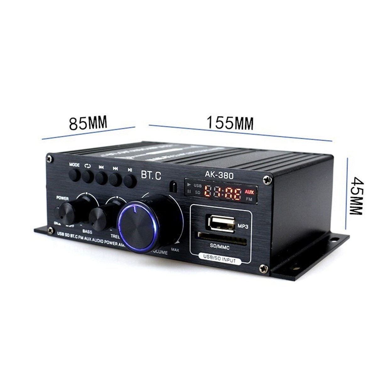 Bluetooth 2.0CH 400W Hi-Fi Auto Stereo 12V MP3 Car Audio Amplifier Radio Booster