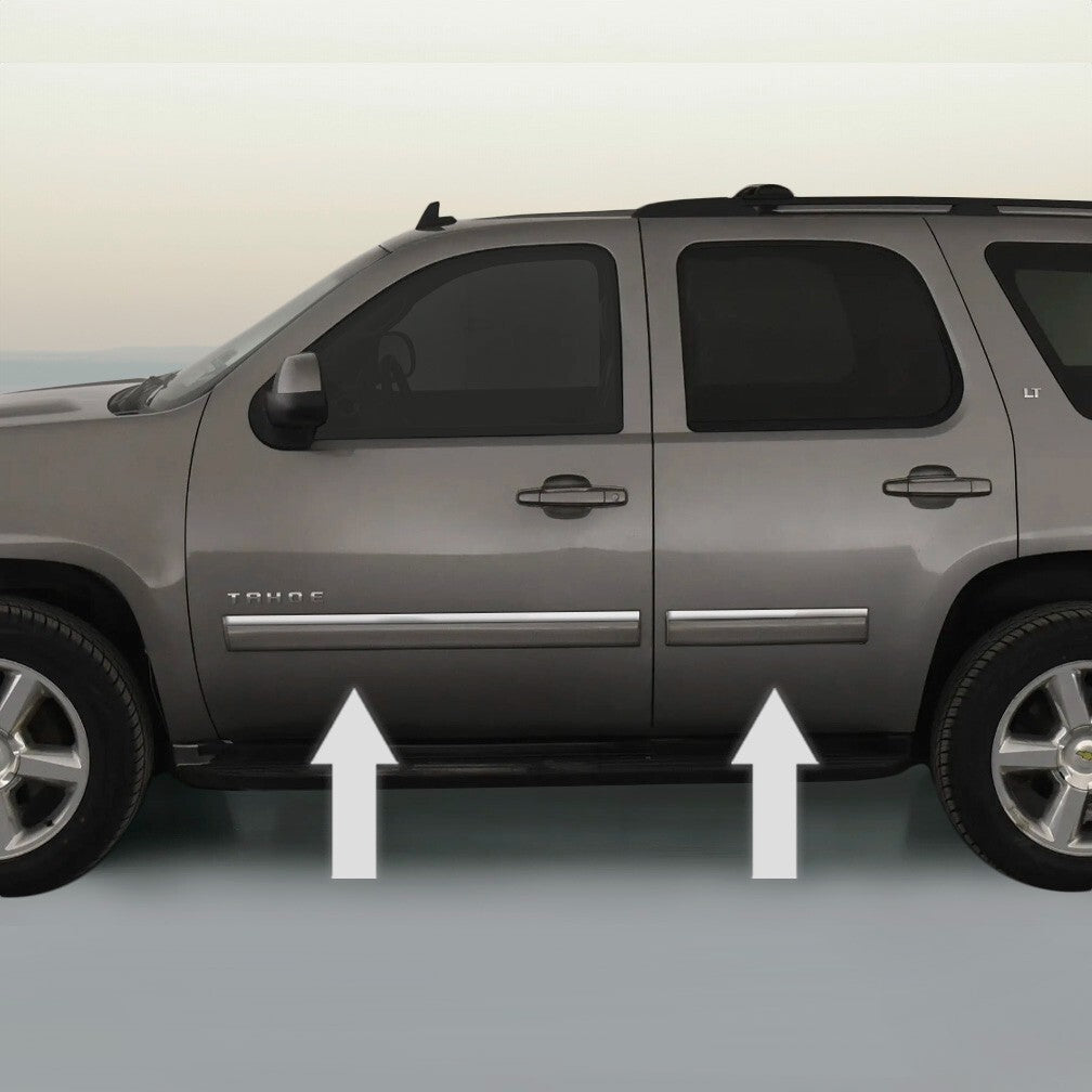 CHROME SIDE DOOR TRIM ROCKER PANEL MOLDING For CHEVY TAHOE / SUBURBAN 07-14