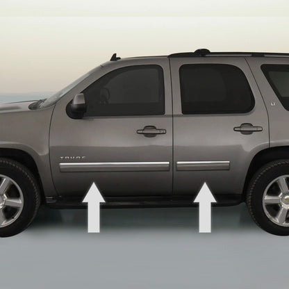 CHROME SIDE DOOR TRIM ROCKER PANEL MOLDING For CHEVY TAHOE / SUBURBAN 07-14