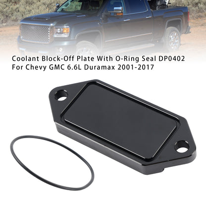 Coolant Block-Off Plate With O-Ring Seal DP0402 For Chevy GMC 6.6L Duramax 01-17