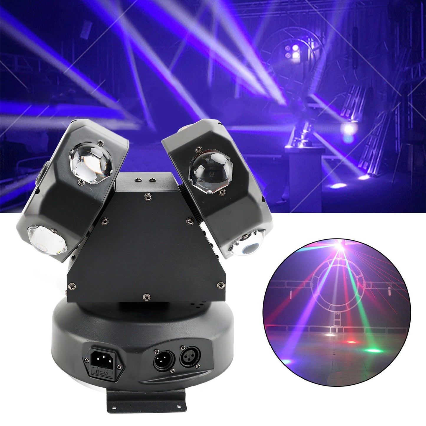 120W Moving Head Light 8 LED Rotating Beam Light RGBW Stage Light DJ Lighting
