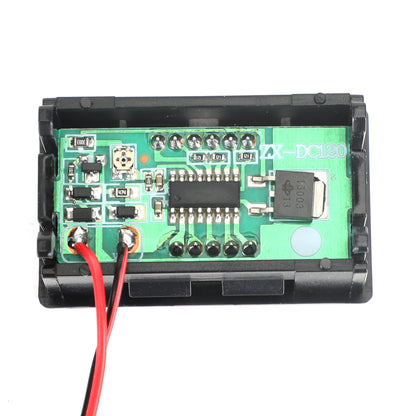 5Pcs Dc 5-120V Voltmeter Red Led Panel 3-Digital Display Volt Meter 2-Wire NEW