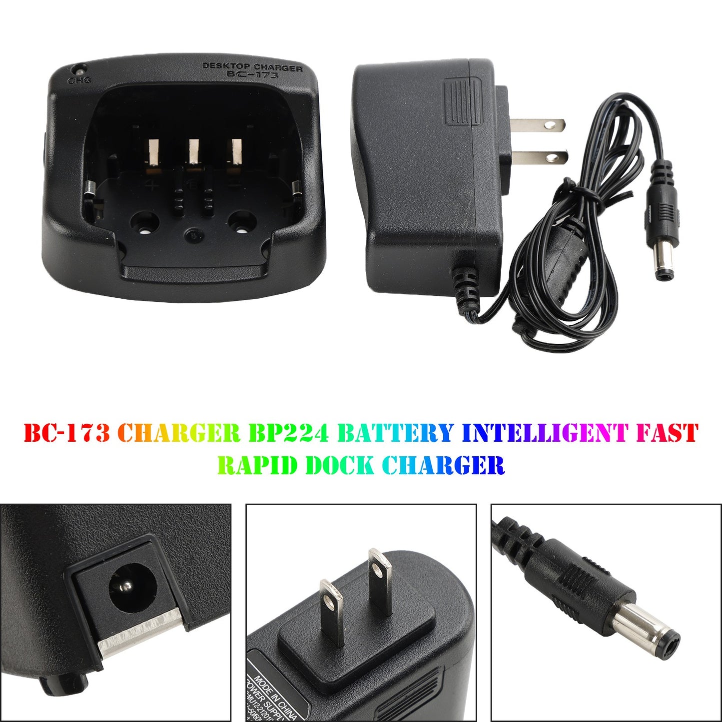 BC-173 Charger BP224 Battery Rapid Dock For ICOM IC-M31 M32 M2A M21 M33 M34 M35