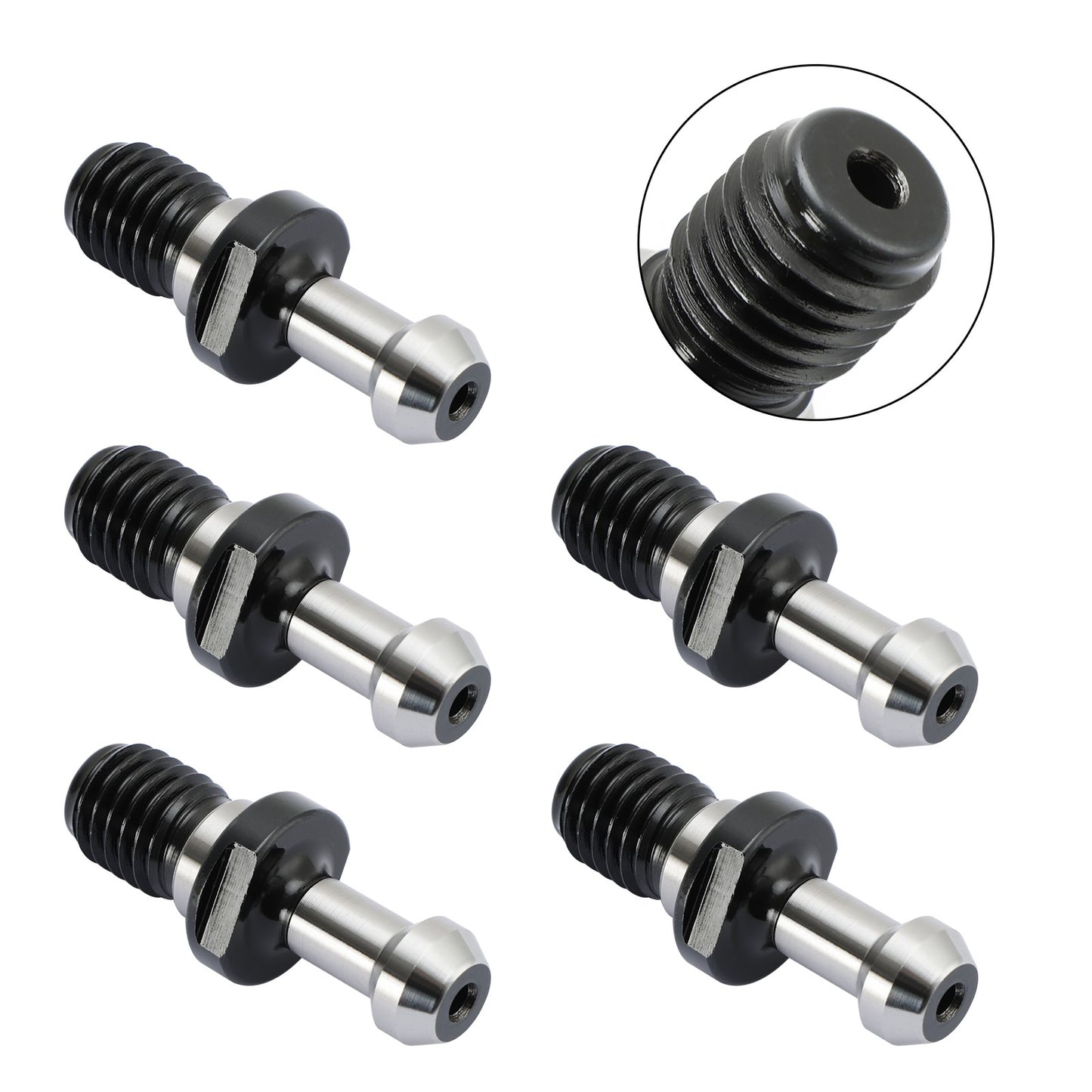 5Pcs CAT40 45° Pull Stud Retention Knob Fits For Any Haas CAT40 CNC Silver
