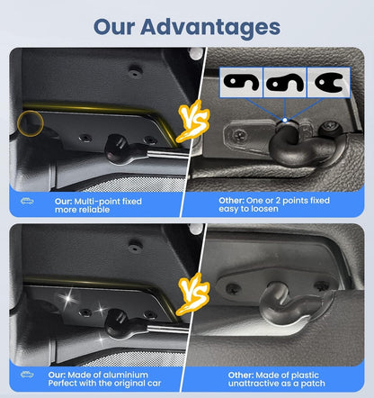 Sun Visor Kit for Jeep Wrangler JK 2018/Wrangler 2018-2023/Gladiator 2020-2023