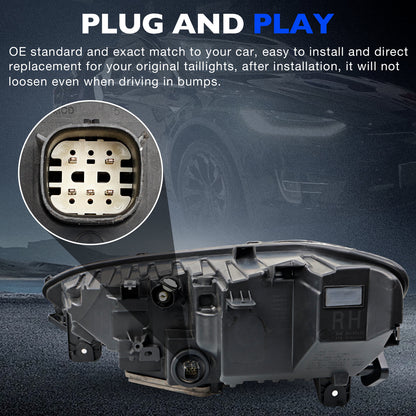 LED Headlight Assy Front Right Passenger Side For 2022-2024 Tesla Model X Plaid