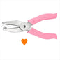 US DIY Paper Punch Puncher w/ Pink Grip Heart Shape Hole Cutter Tools Craft New