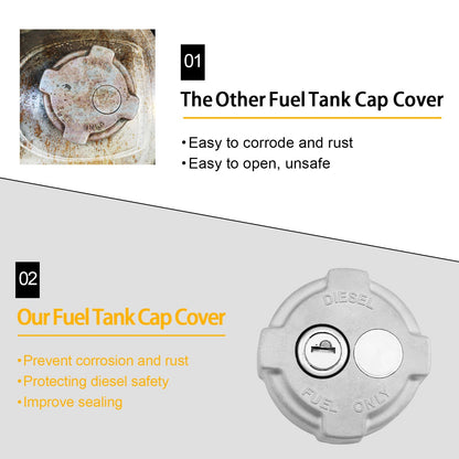 2 1/4" Locking Diesel Fuel Cap For International 4300 4400, Reefer Trailer, Ford