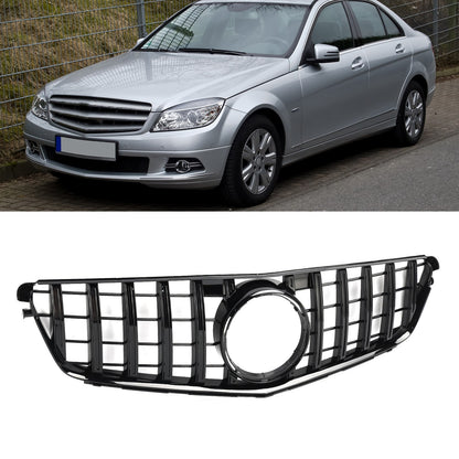 GTR Style Front Bumper Grille Grill Fit Benz C-Class W204 C300 C350 2008-2014