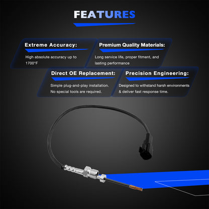 Exhaust Gas Temperature EGT Sensor for Ford F250 F350 F450 F550 Transit-250 350
