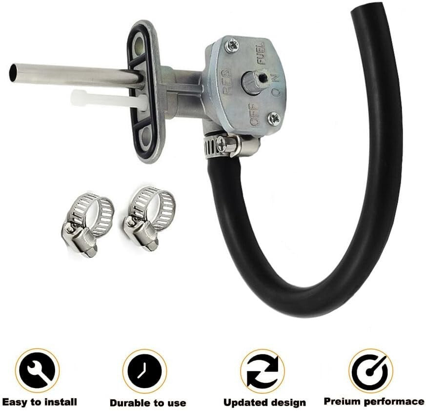 Fuel Valve Petcock + Lever For Yamaha Kodiak 400 YFM400FA YFM450FA 4x4 2000-2006