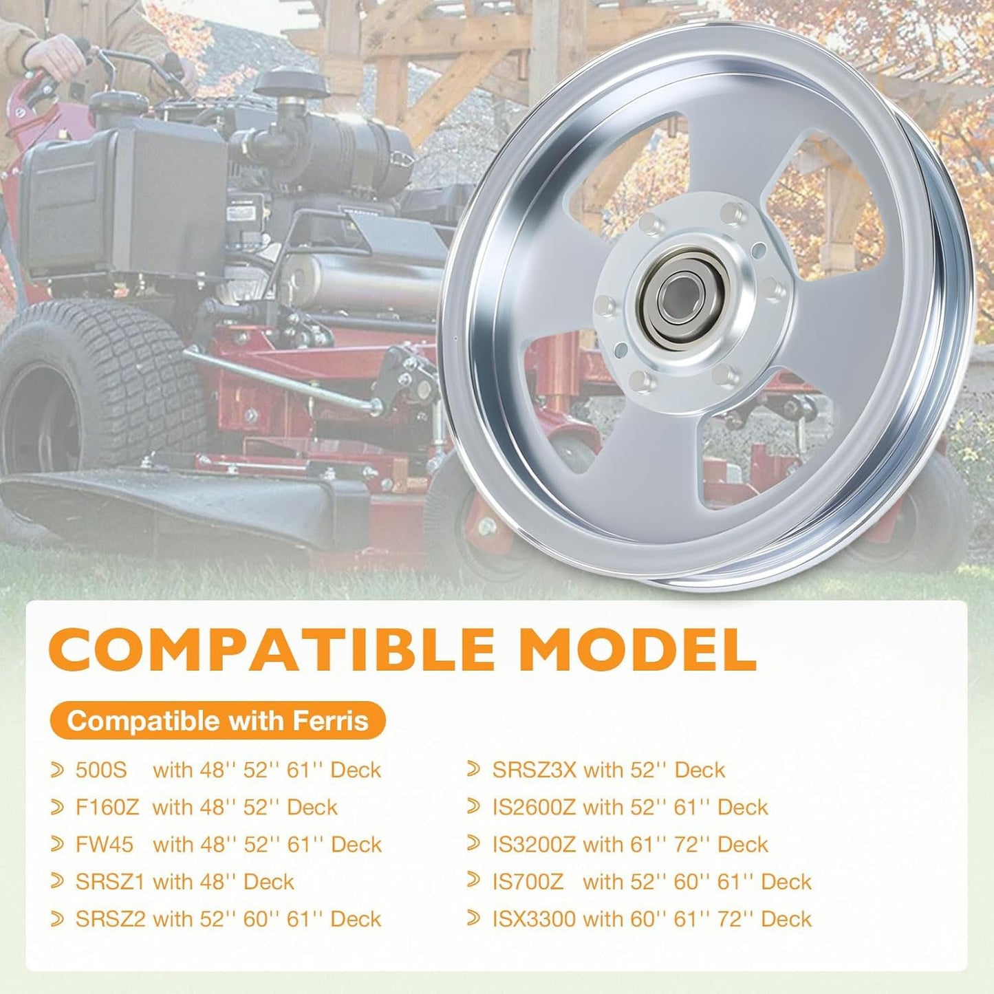 5102831 Flat Idler Pulley For Ferris 48" 52" 61" 72" Deck Lawn Mower 5104717