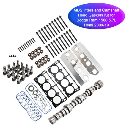 MDS lifters and Camshaft Head Gaskets Kit for Dodge Ram 1500 5.7L Hemi 2009-19