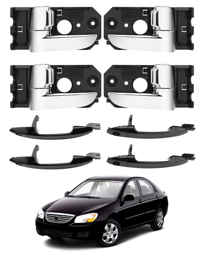 82610-2F000 Interior Exterior Door Handle Set Fit 2004-2009 Kia Spectra Spectra5