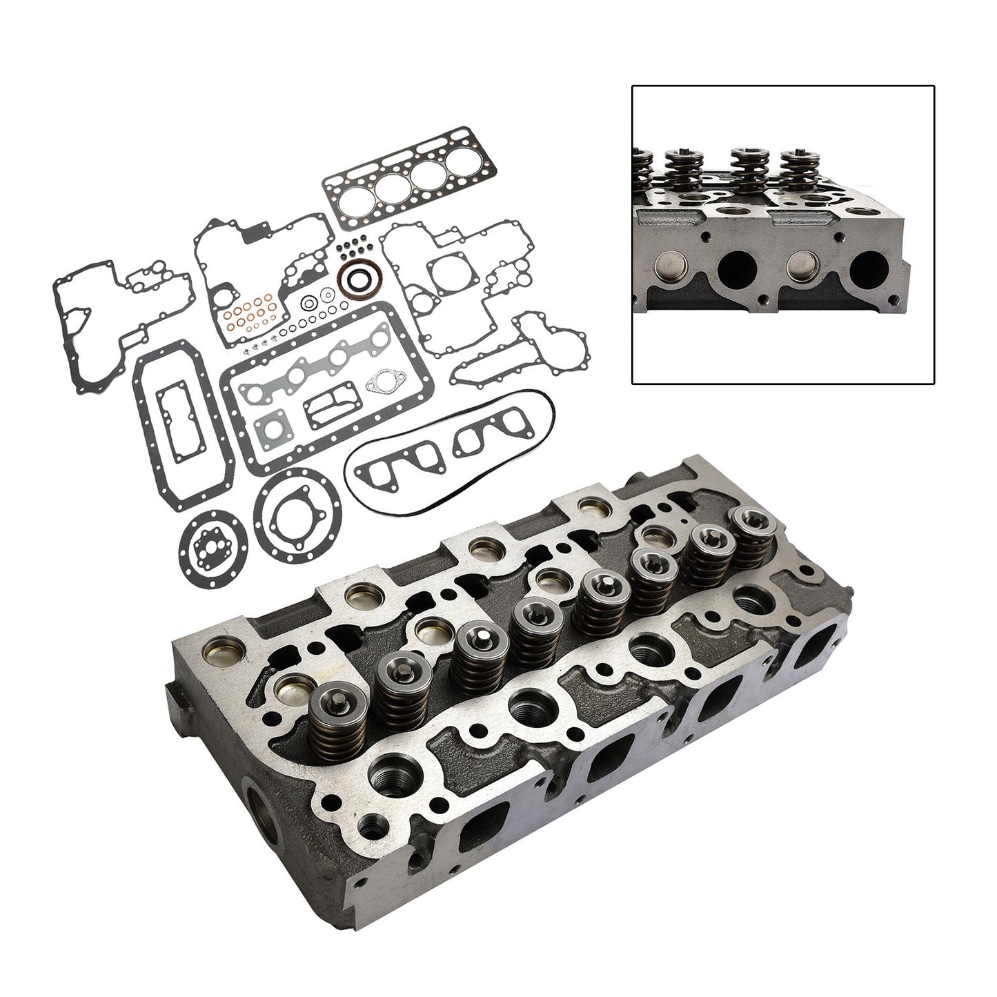 Complete Cylinder Head With Valve Spring & Gasket Kit FIT Kubota V1902 Engine