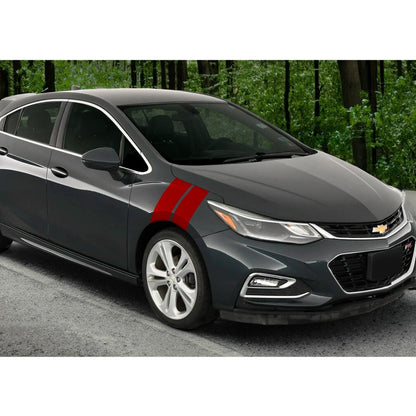 4" Dual Fender Stripe Hash Mark Stripe Decal Graphic Kit For Chevy Cruze