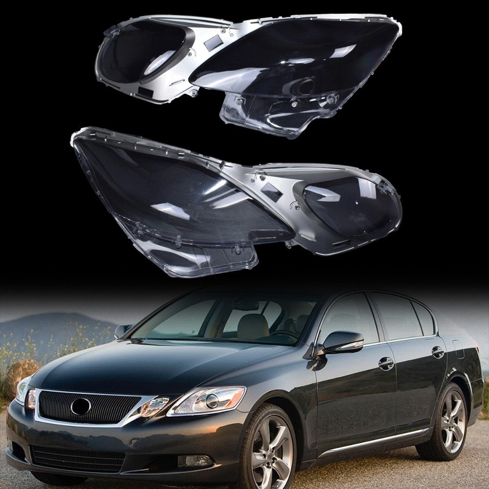 For Lexus GS300/350/450h 2005-2011 Headlight Lens Covers LH & RH Headlamp