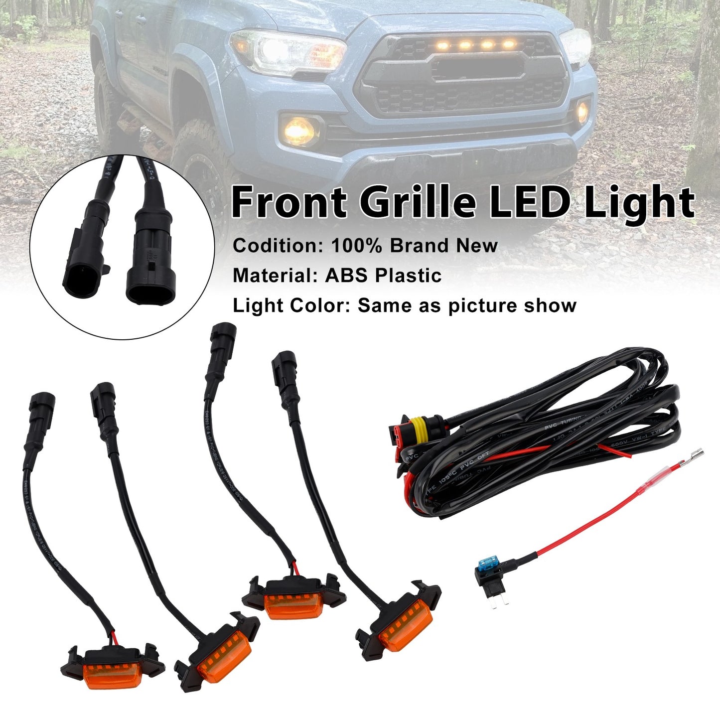 4PCS/Set LED Lights For Front Bumper Grille Tacoma 2016-2023 PT228-35170 2022
