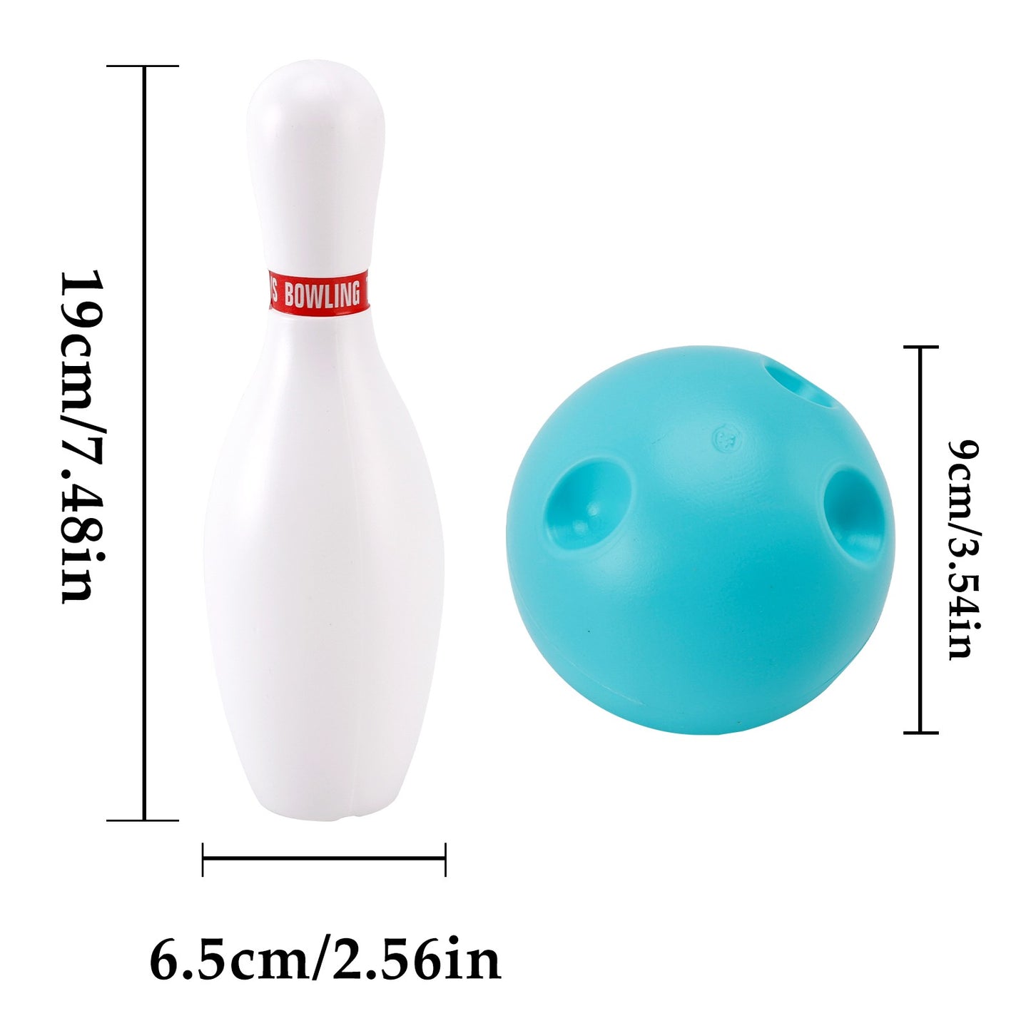19cm Luminous Bowling Ball Set Kid Indoor & Outdoor Party Game Toy Gift