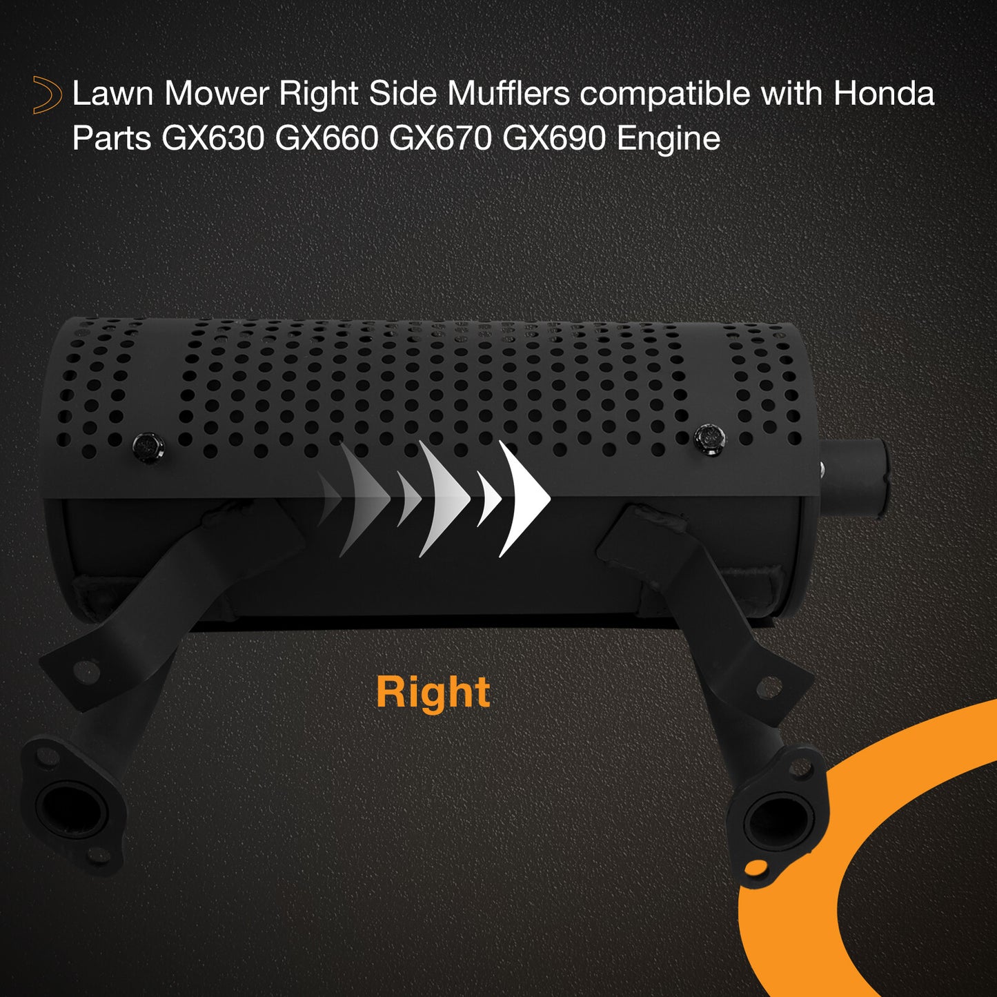 Right Side Muffler For Honda GX630 GX660 GX670 GX690 Engine Mower Generator New