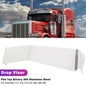 Flat Top Silvery Drop Visor For Peterbilt 377 378 379 335 386 388 389