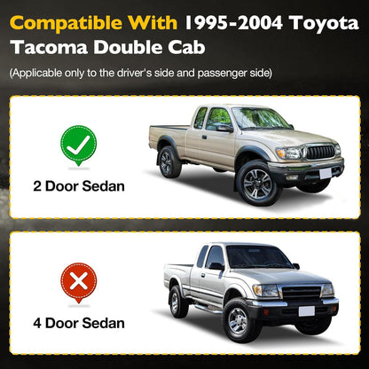 2X Front Weatherstrip Door Window Moulding Trim Seal Set For 95-04 Toyota Tacoma