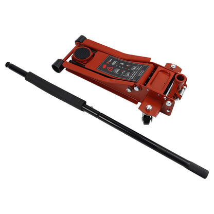 3 Ton Aluminum Steel Floor Jack With Dual Pistons Quick Lift Pump Lift Car Auto