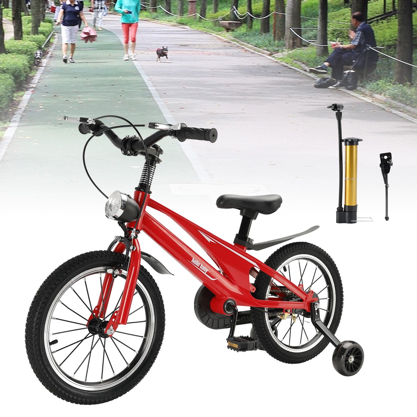 16 inches Magnesium alloy Kid's Bike Child Bicycle with auxiliary wheels