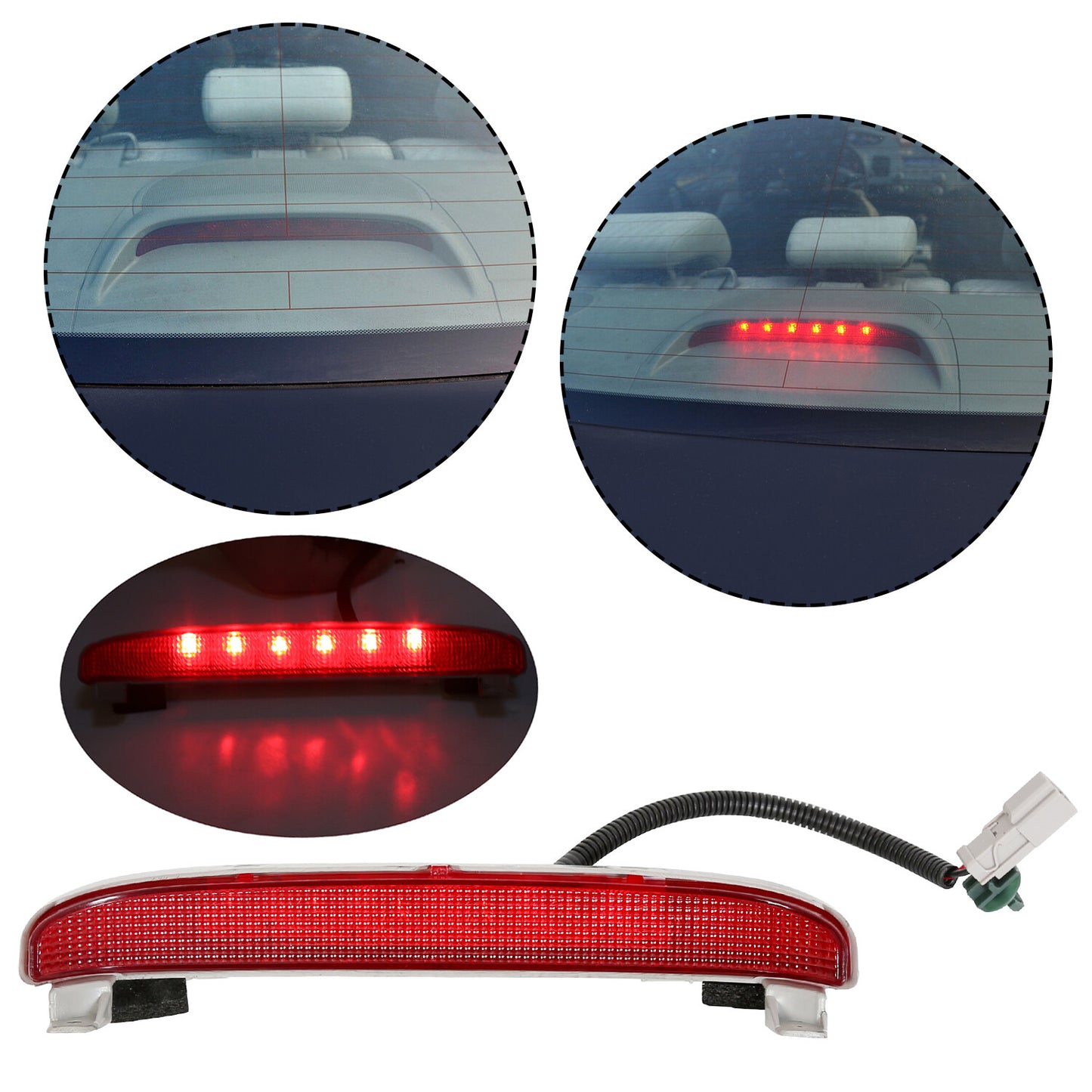 Solid Spare 3rd High Mount Brake Light LED Rear Lamps For Honda Civic EX Coupe 2006-2011