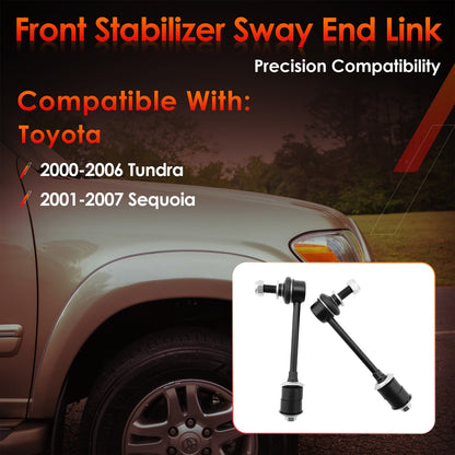 2Pc Left & Right Front Sway Bar Stabilizer Links For 00-07 Toyota Tundra Sequoia