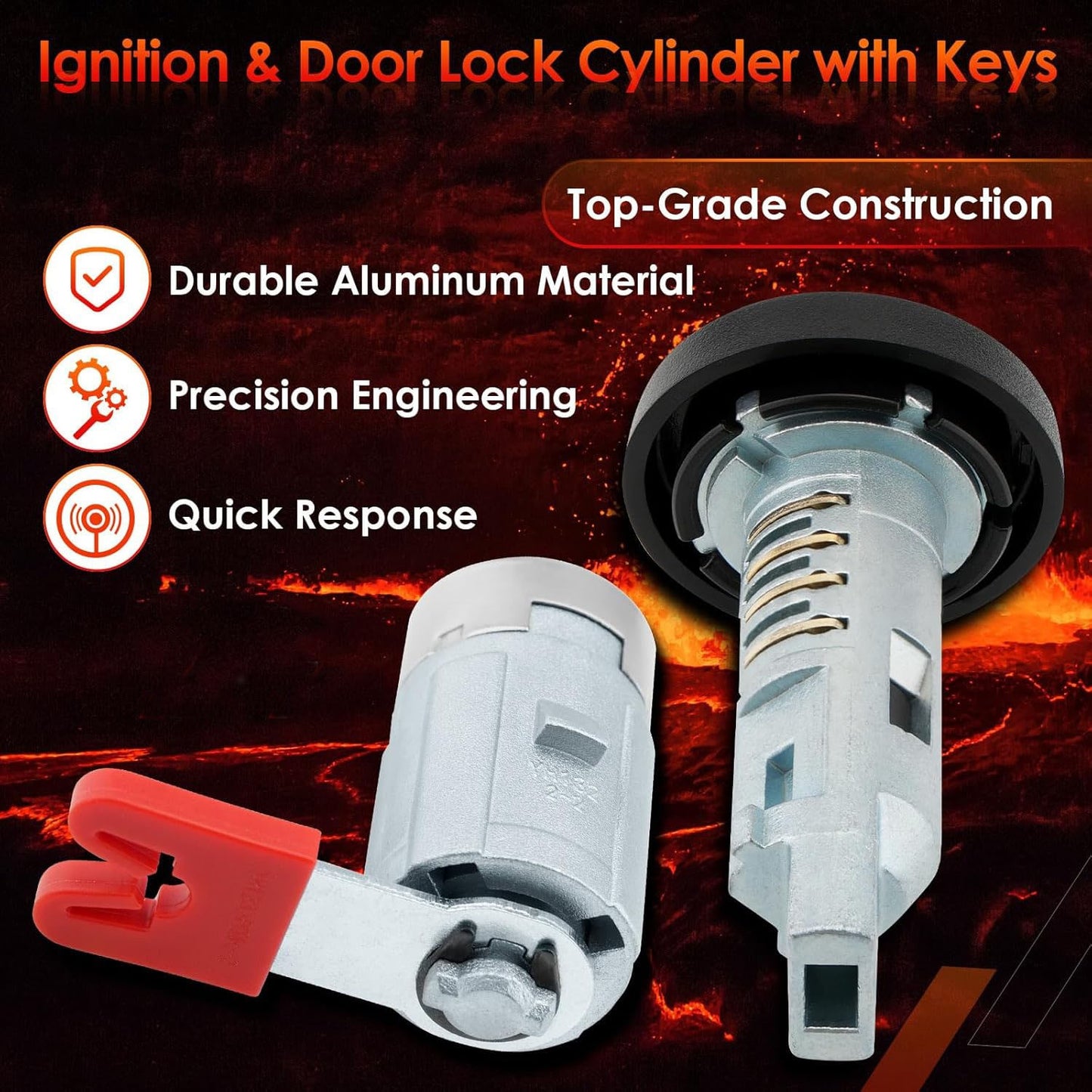 Ignition Switch & Door Lock Cylinder with Keys For 2007-2014 Chevy GMC Cadillac
