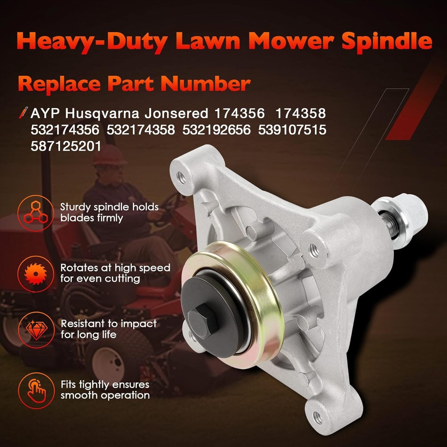46" Mower Blade Spindle Belt Wheel Idler Kit For Husqvarna RZ4623 RZ46i Z246