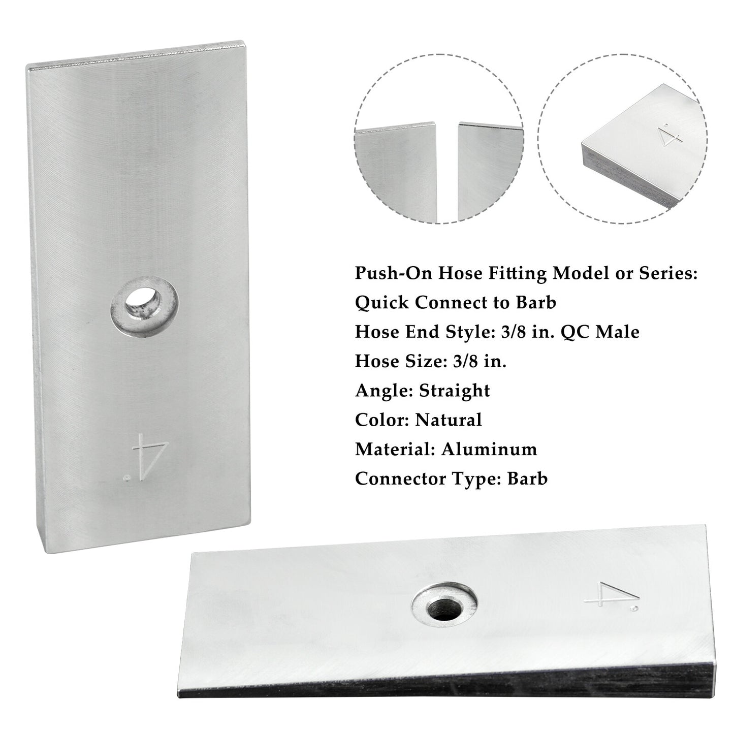 2PCS 2" Wide 4°Degree Steel Leaf Spring Degree Shims Silver~~