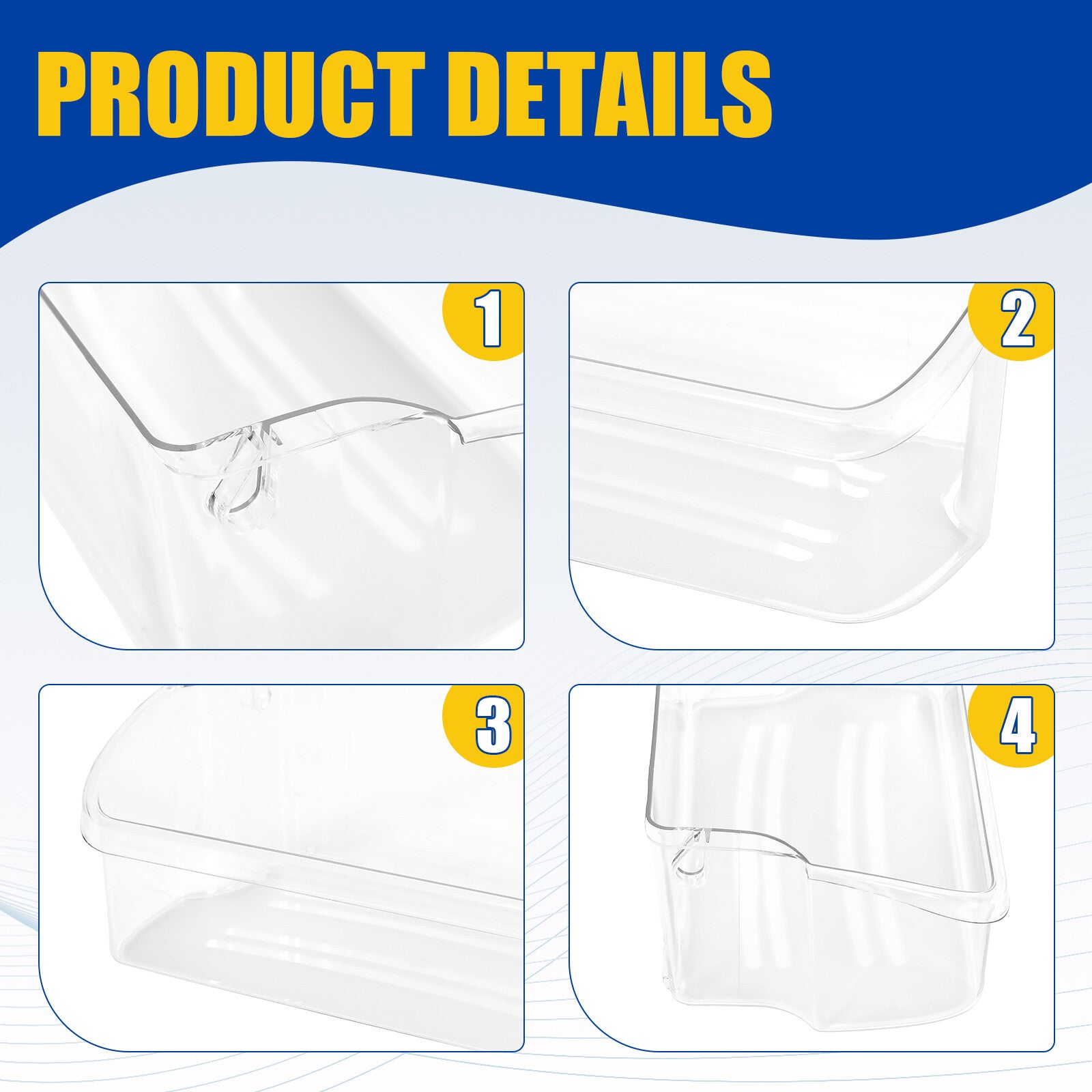 Solid Spare For 240324502 Refrigerator Door Bin Shelf For Frigidaire Kenmore New 2PC