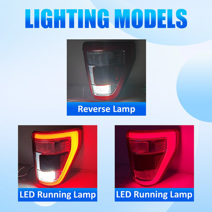 For Ford F-150 2021 2022 2023 LED Rear Tail Light Lamp w/ Blind Spot Left Side