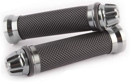 Titanium 7/8" 1" Handlebar Hand Grip Rubber Gel For Honda Suzuki Kawasaki Yamaha