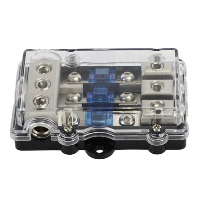 3Way Car Mini ANL Blade Fuse Holder Stereo Audio Power Distribution Block 60 Amp