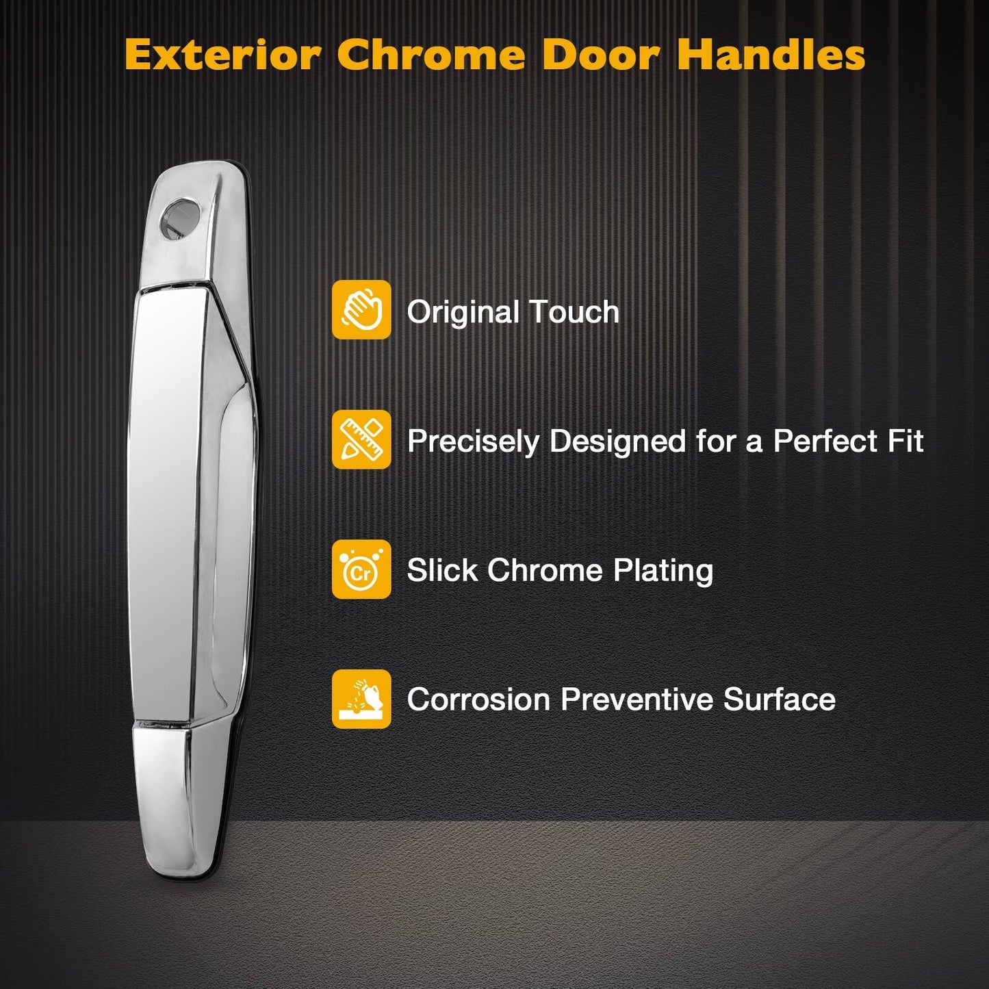 Exterior Door Handle Driver Side w/ Lock Cylinder For 2007-13 Chevy GMC Cadillac