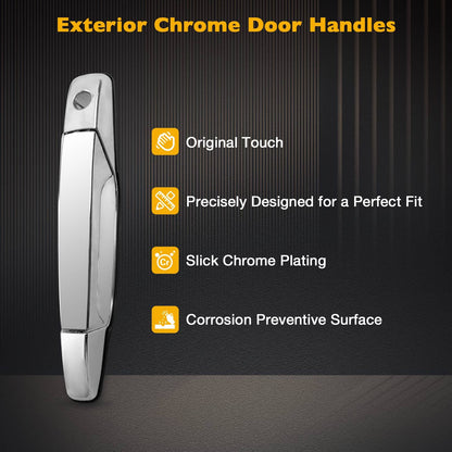 Exterior Door Handle Driver Side w/ Lock Cylinder For 2007-13 Chevy GMC Cadillac