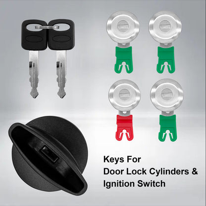 703369 Door & Ignition Switch Lock Cylinder w/ Keys Fit 1997-18 Ford E-150 E-250