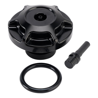BILLET ALUMINUM FUEL TANK GAS CAP WITH VENT HOSE FOR TOURING & SOFTAIL 1996-UP