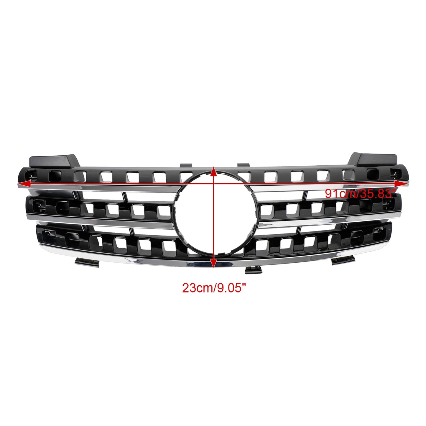 ??Front Bumper Grille Grill Fits Mercedes ML-Class W164 2005-2008 Chrome/Black