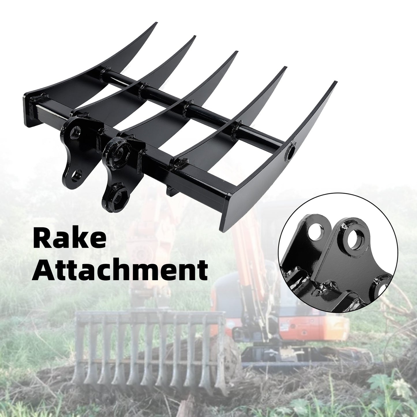 Attachment Rake Attachments Tools For Mini Excavators Excavator Small Digger