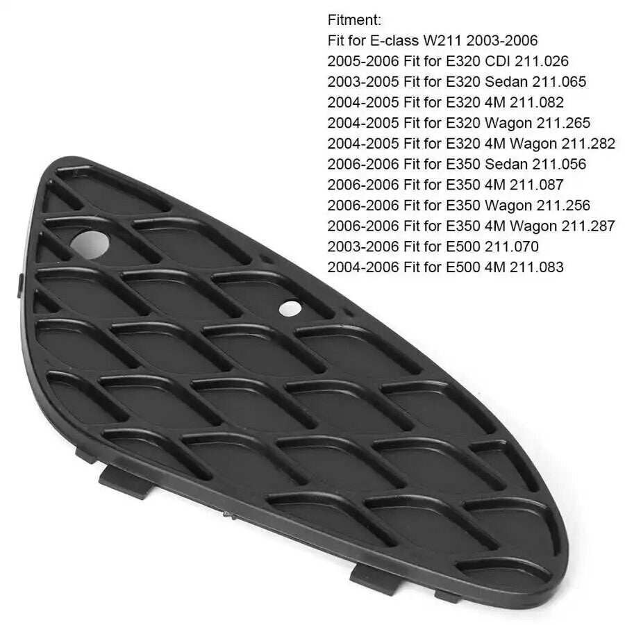 1 Pair Left +Right Front Bumper Cover Mesh Grille For Mercedes W211 E-class E500