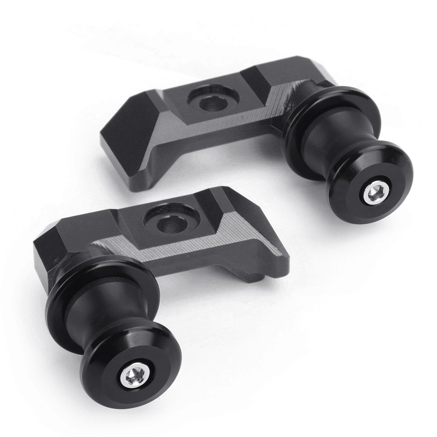 Chain Adjuster Block W/Swingarm Spools Slider For YAMAHA MT-07 FZ-07 14-18 BLK