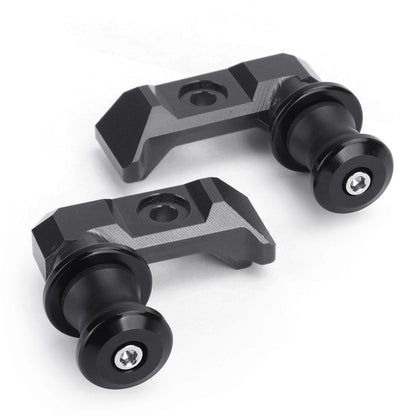 Chain Adjuster Block W/Swingarm Spools Slider For YAMAHA MT-07 FZ-07 14-18 BLK