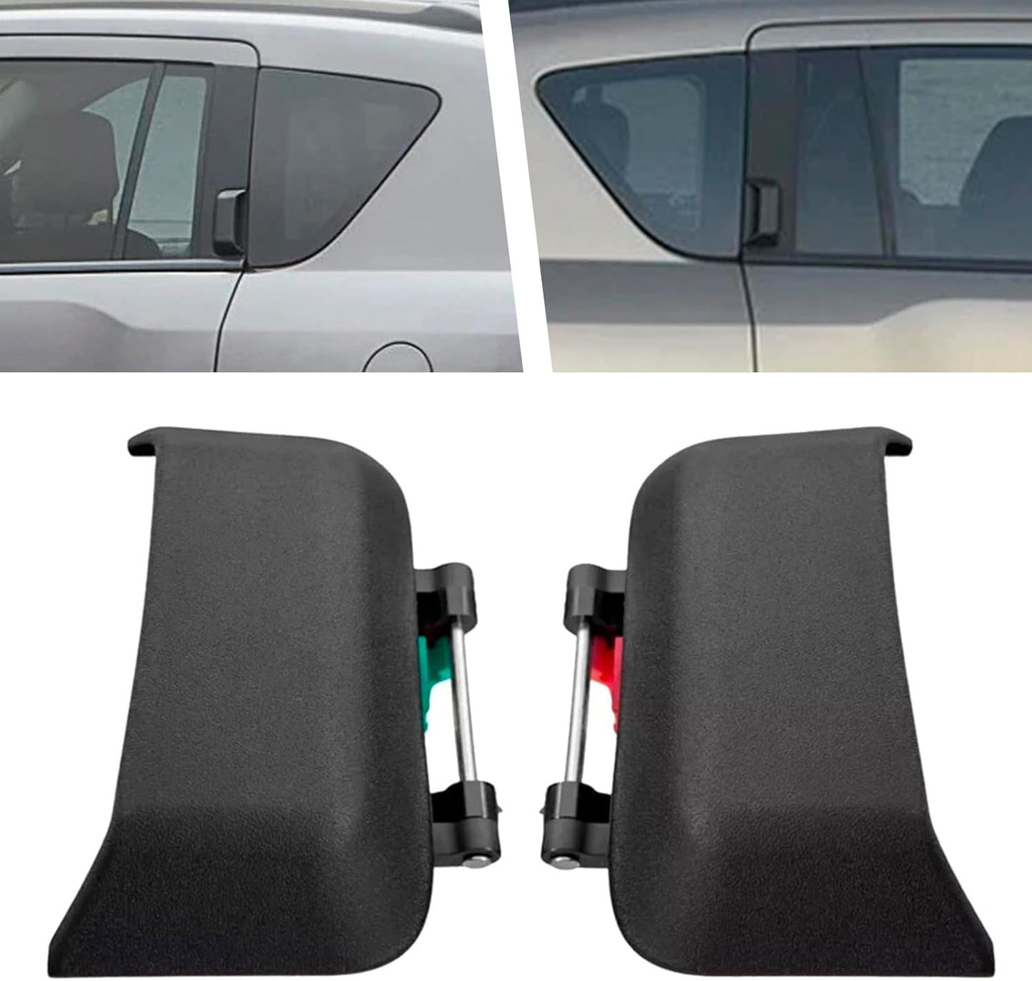 Black Outside Door Handle Rear Left+Right For 2007-2016 Compass LH+RH Jeep 2PCS