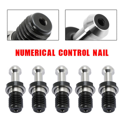 5Pcs CAT40 45° Pull Stud Retention Knob Fits For Any Haas CAT40 CNC Silver