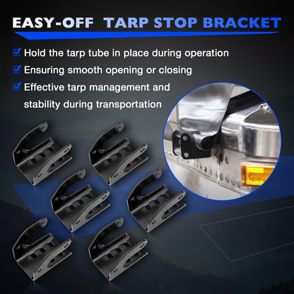 6X 1100833 Heavy Duty Tarp Body Mount Stops Bracket For 17057751 Dump Truck Tarp
