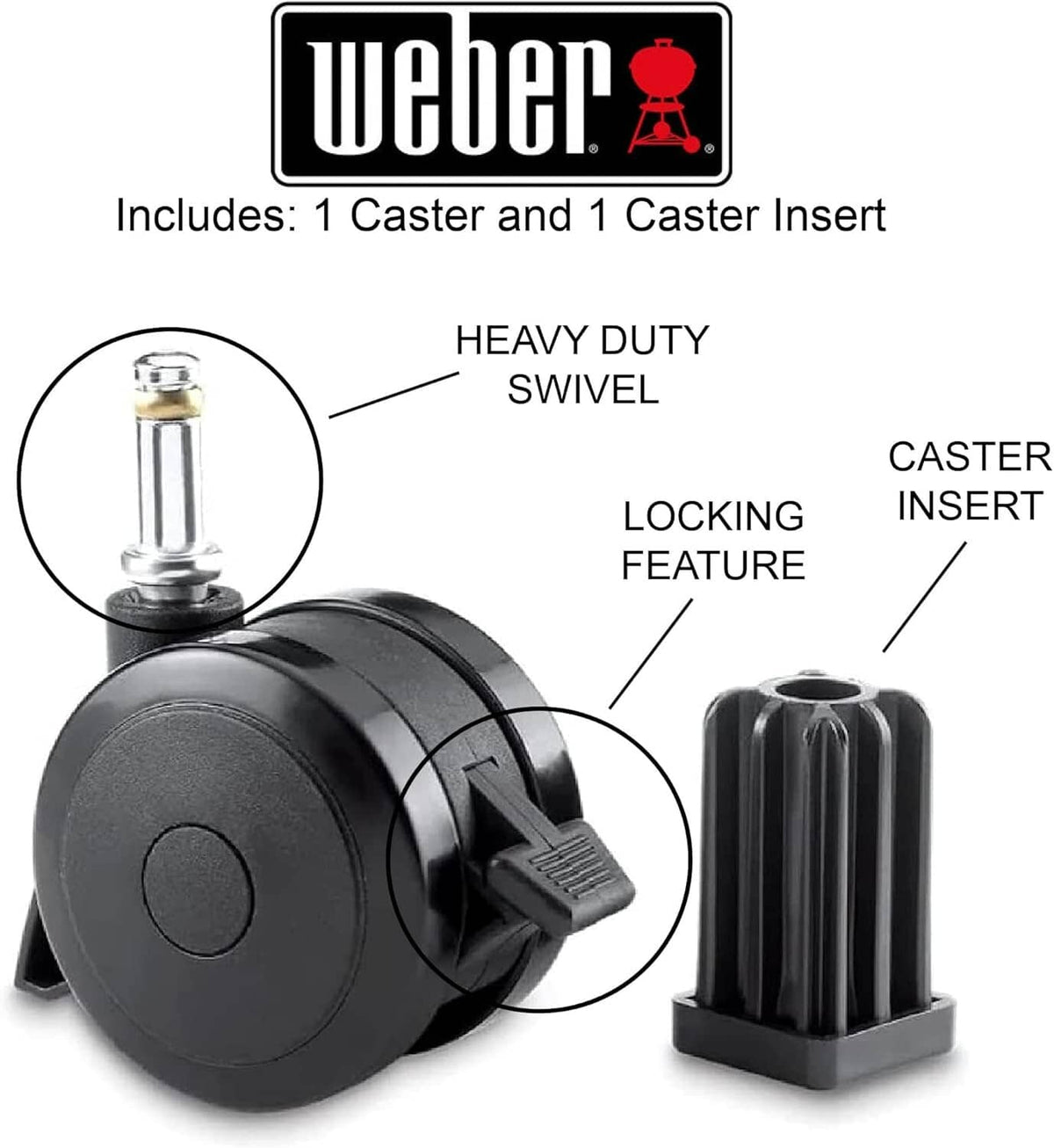 Solid Spare Weber 70360 Locking Caster Spirit Summit Genesis